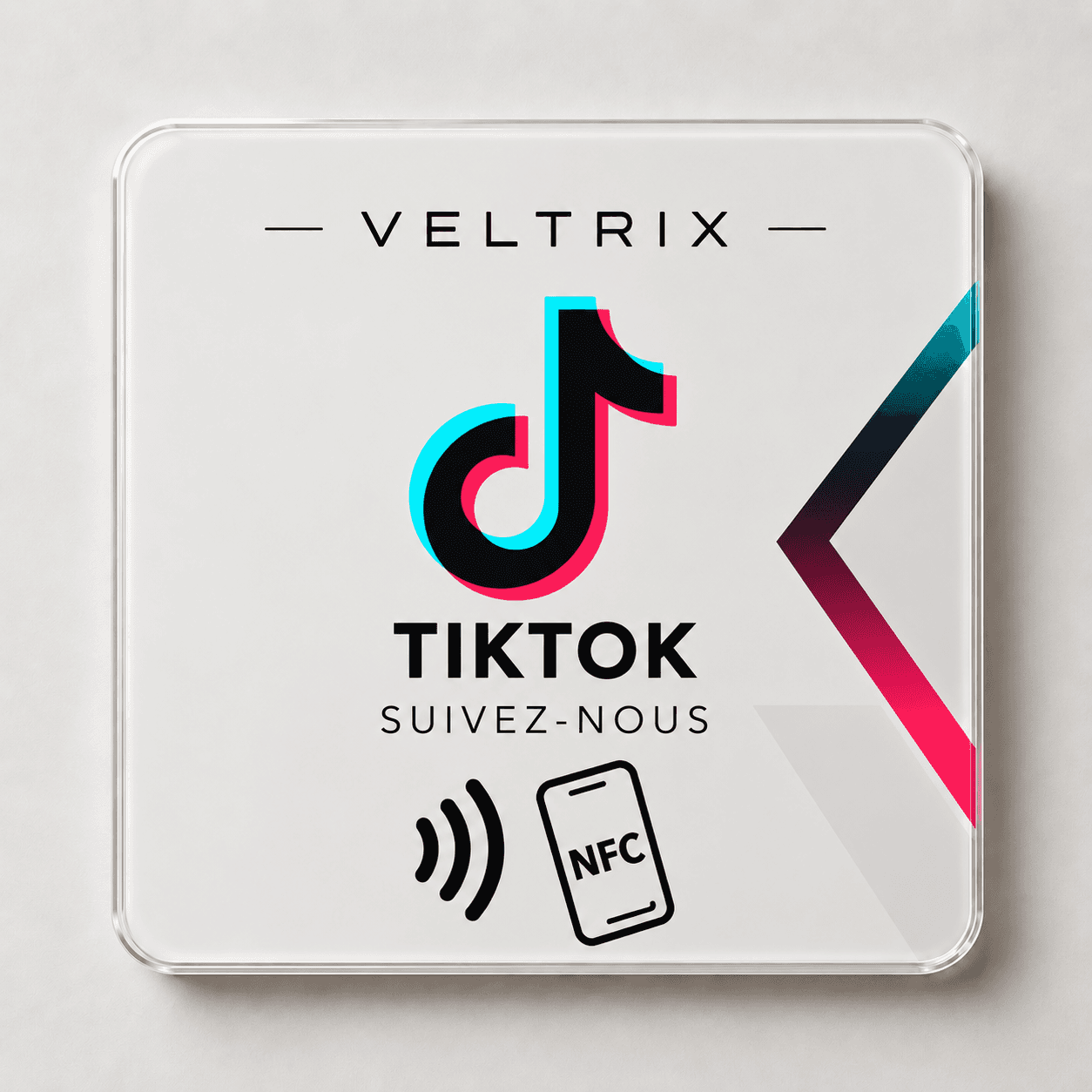 Plaque NFC Veltrix TikTok